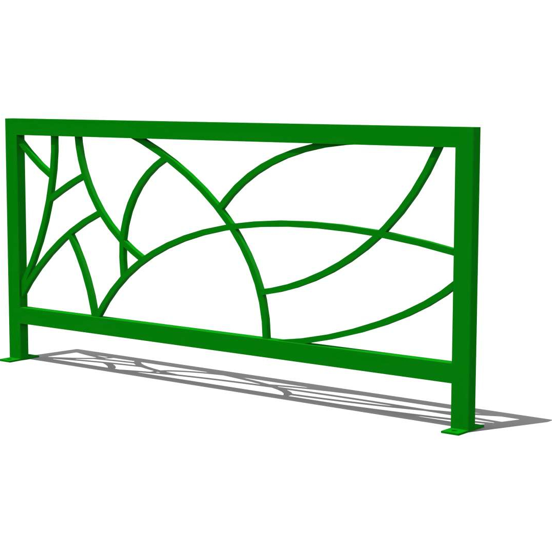Urban design pedestrian fence for cities.