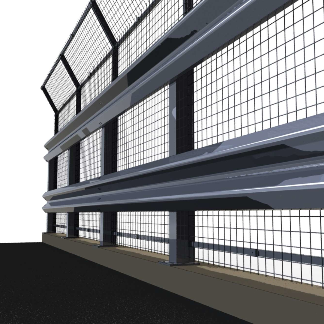 Pedestrian protective fence project.